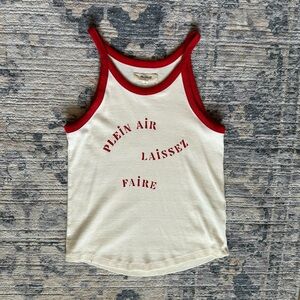 Madewell Plein Air Laissez-Faire Graphic Brightside Rib '90s Tank - Size M